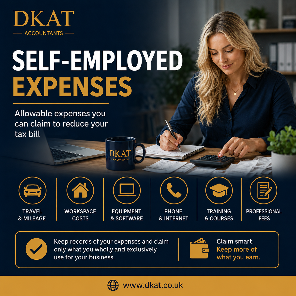 Self-employed expenses guide UK 2026